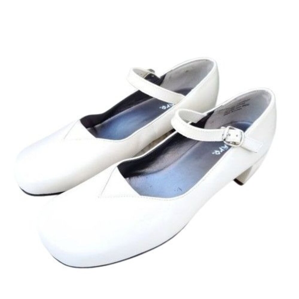 Vintage Cream Mary Jane Shoe Tabbie Style Ballet Coquette Designer
